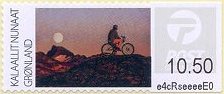 Stamp, Bike in Bergen, Greenland,  , Bicycles, Landscapes