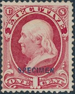 Stamp, Executive - Benjamin Franklin, United States of America,  