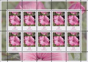 Mini Sheet, Malve (mallow), Germany, Federal Republic,  , Flowers, Plants (Flora)