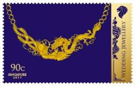 Stamp, Chinese Wedding Necklace, Singapore,  , Golden Objects, Jewelery