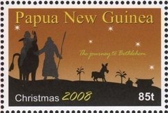 Stamp, Journey to Bethlehem, Papua New Guinea,  , Christmas