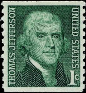 Stamp, Thomas Jefferson (1743-1826), 3rd President, United States of America,  