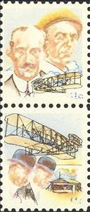 Se-tenant, Wright Brothers, United States of America,  , Aircraft, Aviation, Famous People, Men