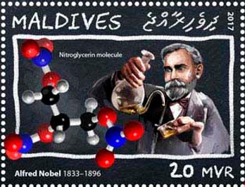 Alfred Nobel (1833–1896) & Nitroglycerin molecule