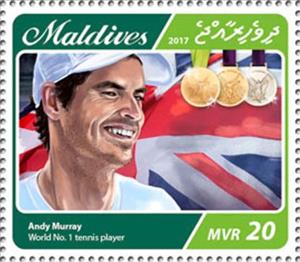 Stamp, Andy Murray, World No 1 tennis player, Maldives,  , Sports