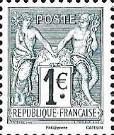 Stamp, Stamp type Sage 1876, France,  , Maps, Men, Stamps, Women