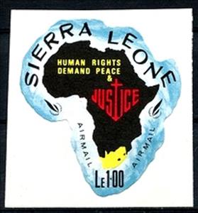 Stamp, South Africa, Sierra Leone,  , Human Rights, Maps