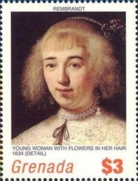 Young woman with flowers in her hair