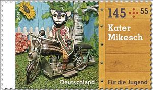 Stamp, Tomcat Mikesch, Germany, Federal Republic,  , Marionettes