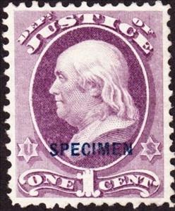 Stamp, Justice - Benjamin Franklin, United States of America,  