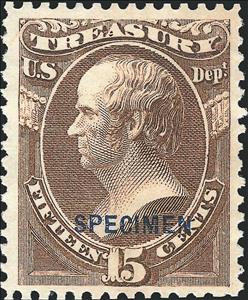 Stamp, Treasury - Daniel Webster, United States of America,  