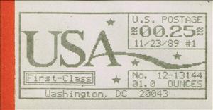 Stamp, Washington, DC, Machine 12, United States of America,  , Letters (Alphabet), Numbers