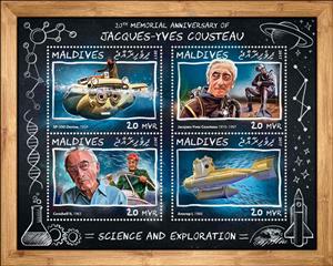 Mini Sheet, 100th memorial anniversary of Ferdinand von Zeppelin, Maldives,  
