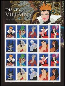 Mini Sheet, Disney Villains - Sheet, United States of America,  , Disney