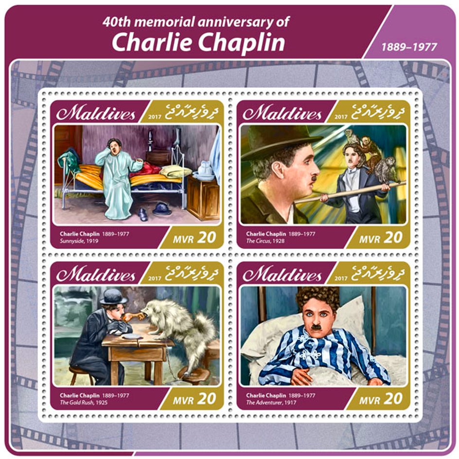 40th memorial anniversary of Charlie Chaplin (1889-1977)