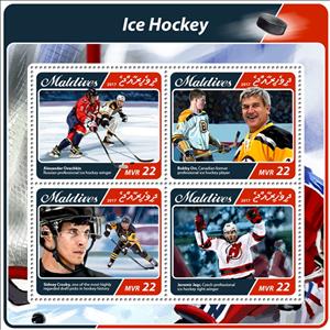 Mini Sheet, Ice Hockey, Maldives,  , Sports