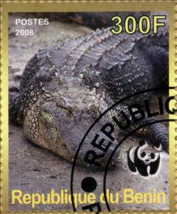 Stamp, Crocodiles, Cinderellas,  , Animals (Fauna), Crocodiles