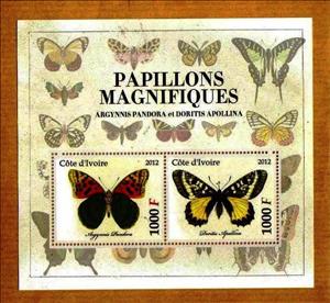 Souvenir Sheet, Butterflies, Cinderellas,  , Animals (Fauna), Butterflies, Insects