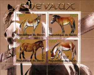 Mini Sheet, Rotary International, Cinderellas,  , Animals (Fauna), Horses