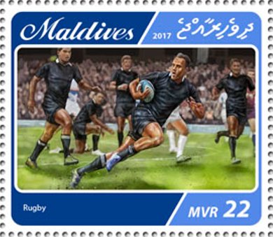 Rugby game scene