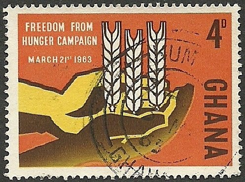 Hands holding wheat emblem