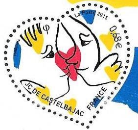 Stamp, The heart of Jean-Charles de Castelbajac, France,  , Hearts