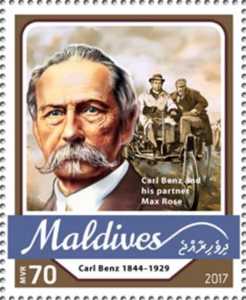 Carl Benz (1844–1929), and his partner Max Rose