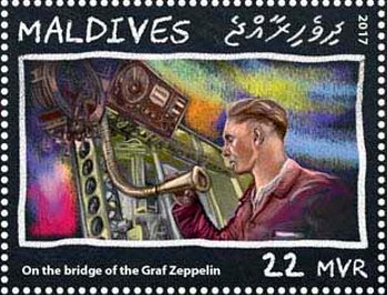 On the bridge of the Graf Zeppelin