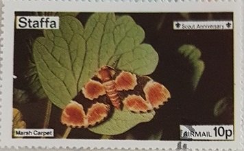 Stamp, Marsh Carpet, Cinderellas,  , Animals (Fauna), Butterflies, Insects