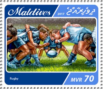 Rugby game scene