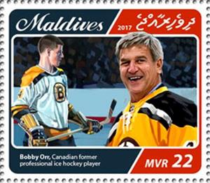 Stamp, Bobby Orr, Canadian former professional ice hockey player, Maldives,  , Sports