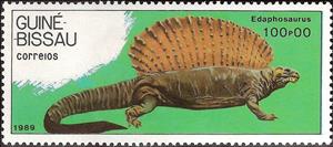 Stamp, Edaphosaurus, Guinea-Bissau,  , Prehistorical Animals