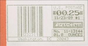 Stamp, Washington, DC, Machine 11, United States of America,  , Letters (Alphabet), Numbers