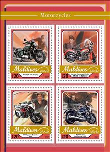Mini Sheet, Motorcycles, Maldives,  