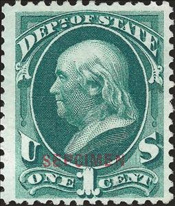 Stamp, Dept Of State - Benjamin Franklin, United States of America,  