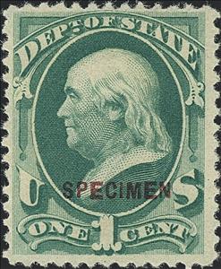 Stamp, Dept Of State - Benjamin Franklin, United States of America,  