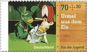 Stamp, Urmel from the Ice Age, Germany, Federal Republic,  , Marionettes