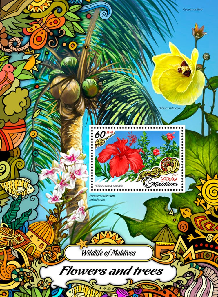 Wildlife of Maledives: Flowers and trees