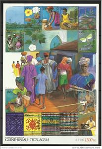 Souvenir Sheet, Weaving, Guinea-Bissau,  