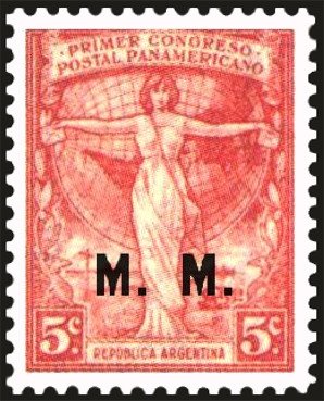 Allegory - "Repúlica Argentina", ovpt. "M.M."