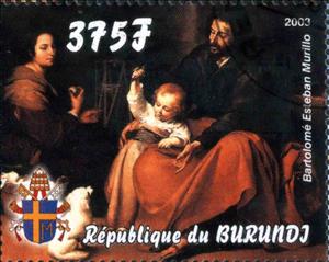 Stamp, Bartolome Esteban Murillo, Cinderellas,  , Paintings