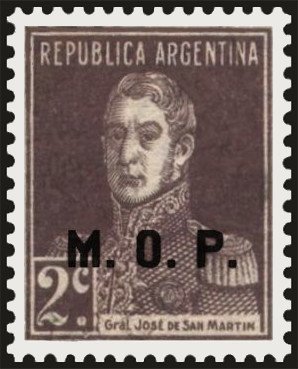 José Francisco de San Martín (1778-1850), ovpt. “M.O.P.”