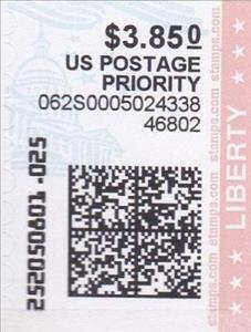 Stamp, Capitol Building and Flag, United States of America,  