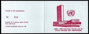 Booklet, UN50 Limited Edition Booklet of 4 Stamps, Israel,  , U.N.O.