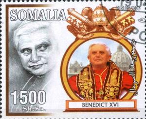 Stamp, Pope Benedict XVI, Cinderellas,  , Popes