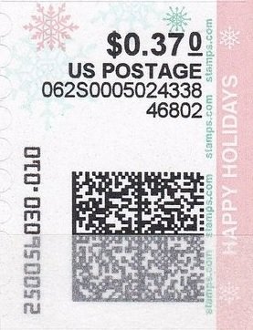 Stamp, Snowflakes, United States of America,  