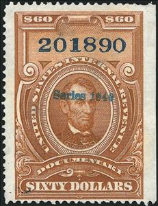 Revenue Stamp, Series 1940/Lincoln, United States of America,  , Antiracism, Famous People, Heads of State, Men, Politicians, Государственный деятель