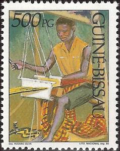Stamp, Weaving, Guinea-Bissau,  