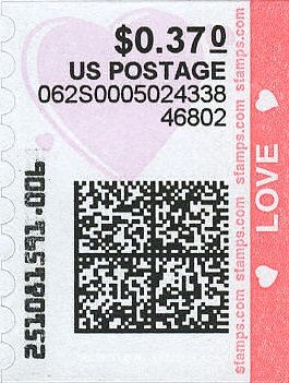 Stamp, Love, United States of America,  