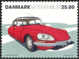 Stamp, Citroen DS 21 Pallas, Denmark,  , Cars, Vehicles